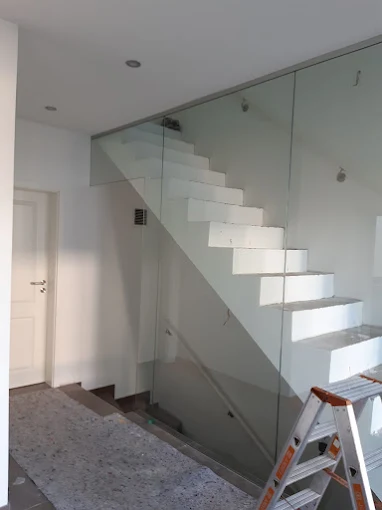 Glasgeländer Treppe