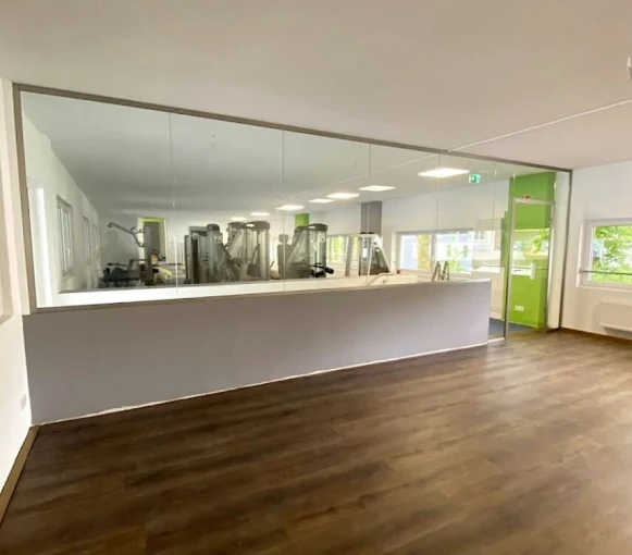Glaswand Fitnessstudio